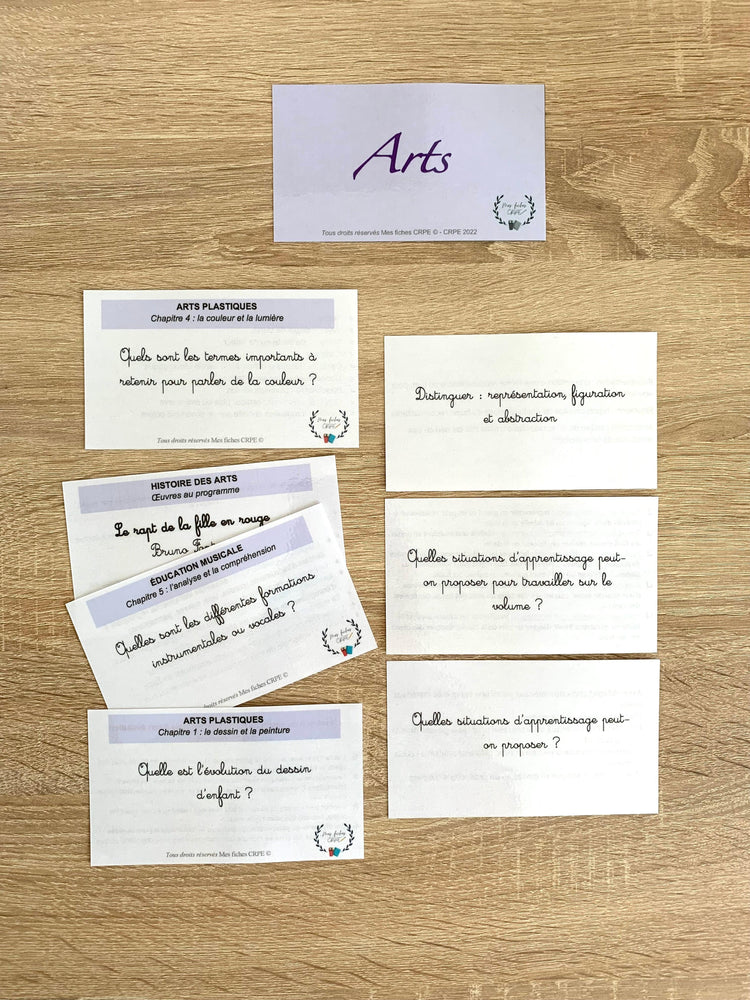 FLASHCARDS ARTS - Mes fiches CRPE