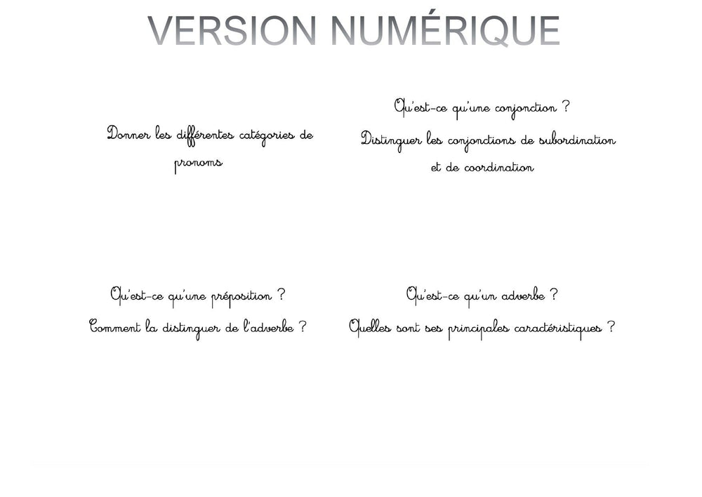 FLASHCARDS GRAMMAIRE - Mes fiches CRPE