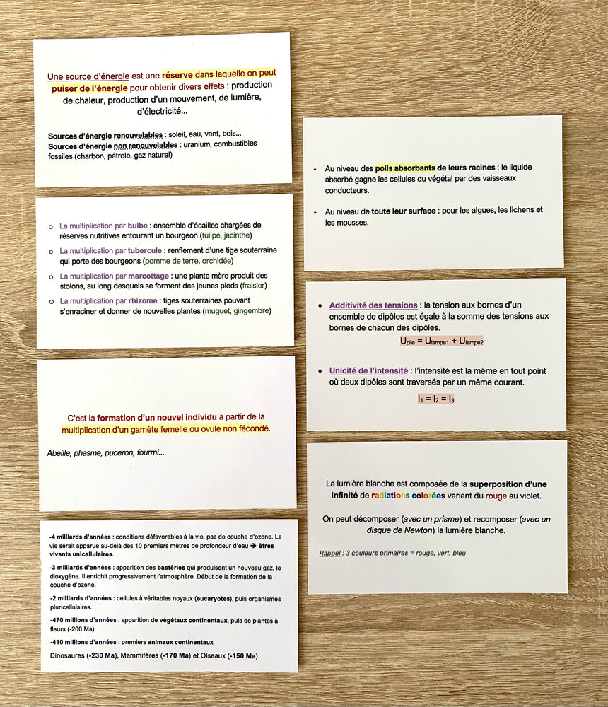 FLASHCARDS SCIENCES ET TECHNOLOGIE - Mes fiches CRPE