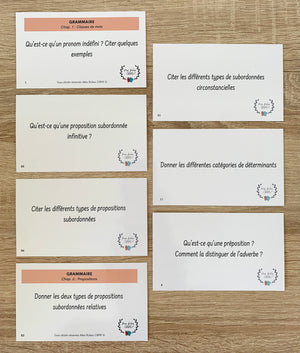 FLASHCARDS GRAMMAIRE - Mes fiches CRPE